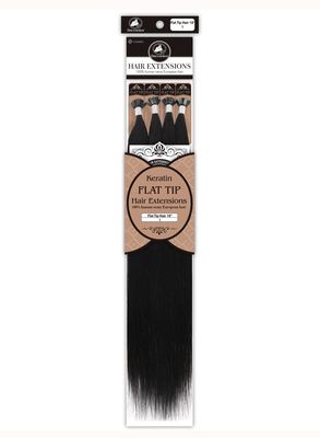 Keratin flat-tip 18 inch human hair extensions
